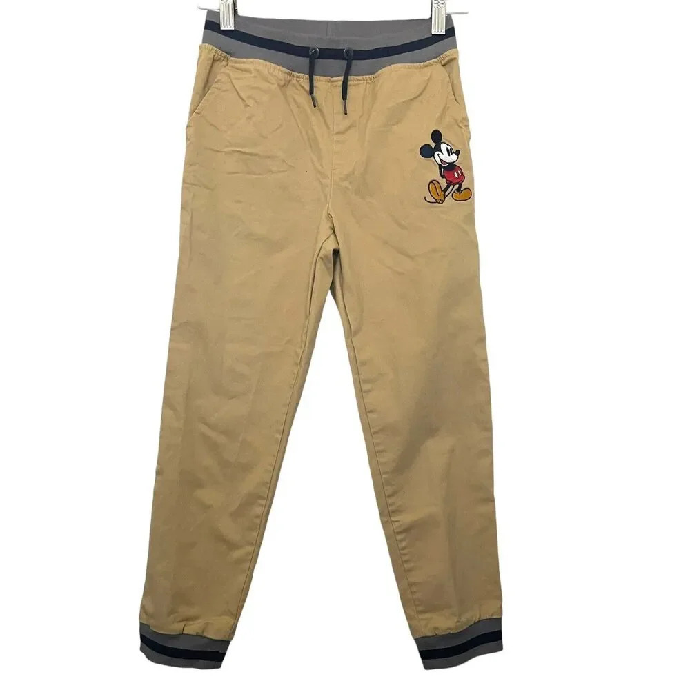 Disney Embroidered Mickey Mouse Khaki Pants Boys